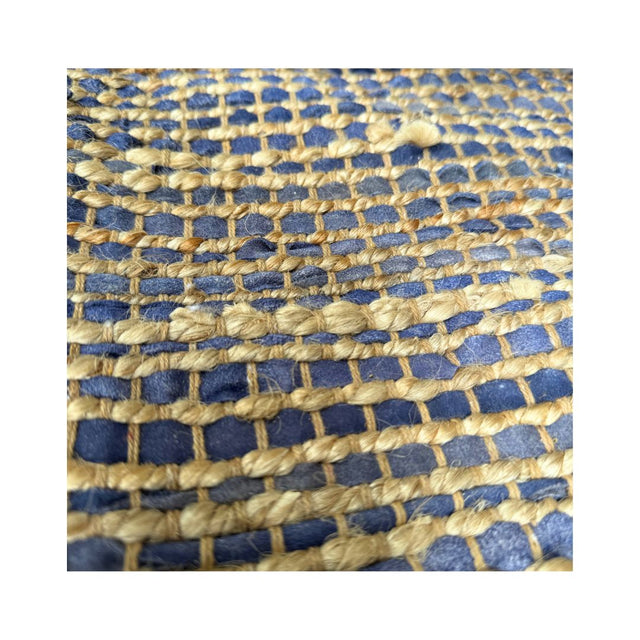 ALFOMBRA DE YUTE AZUL