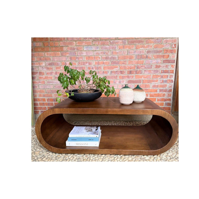 MESA DE MADERA CURVA