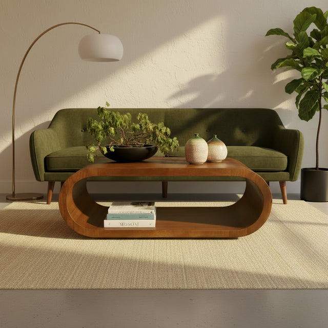 MESA DE MADERA CURVA