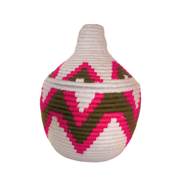 BOMBONERA DECORATIVA DE HILO MULTICOLOR