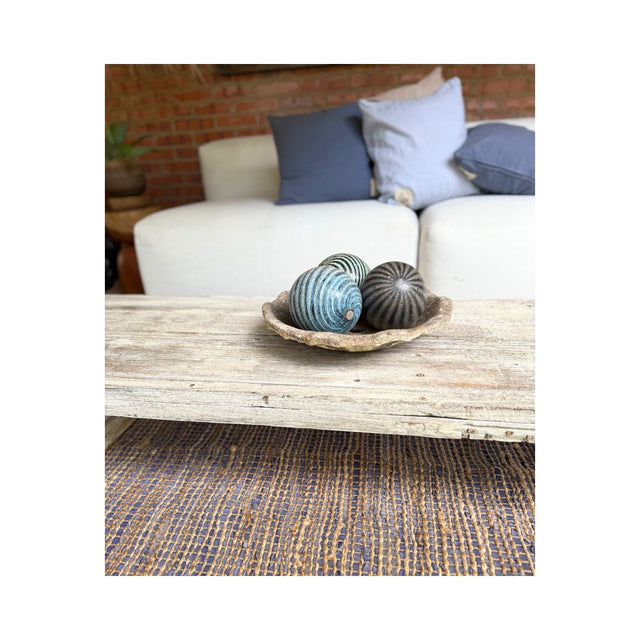 ALFOMBRA DE YUTE AZUL