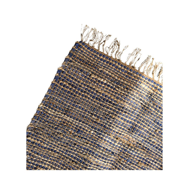 ALFOMBRA DE YUTE AZUL