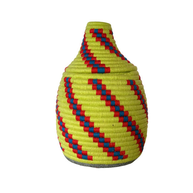 BOMBONERA DECORATIVA DE HILO MULTICOLOR