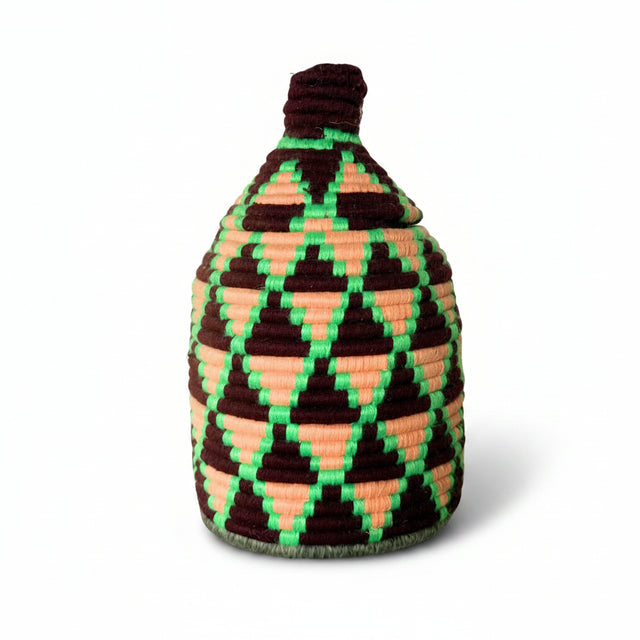BOMBONERA DECORATIVA DE HILO MULTICOLOR