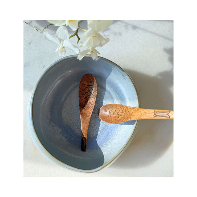 CUCHARAS DE MADERABEN FORMA DE PEZ