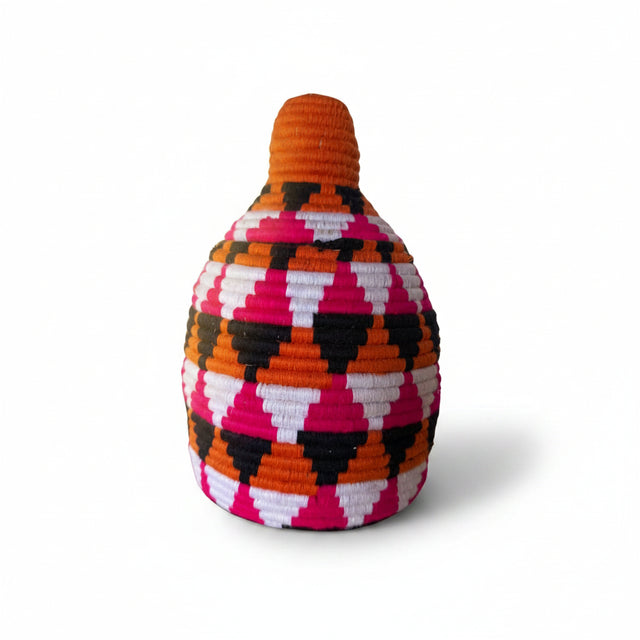 BOMBONERA DECORATIVA DE HILO MULTICOLOR