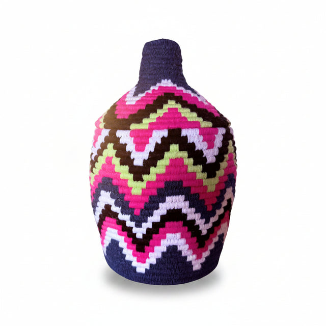 BOMBONERA DECORATIVA DE HILO MULTICOLOR
