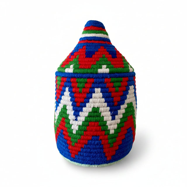 BOMBONERA DECORATIVA DE HILO MULTICOLOR