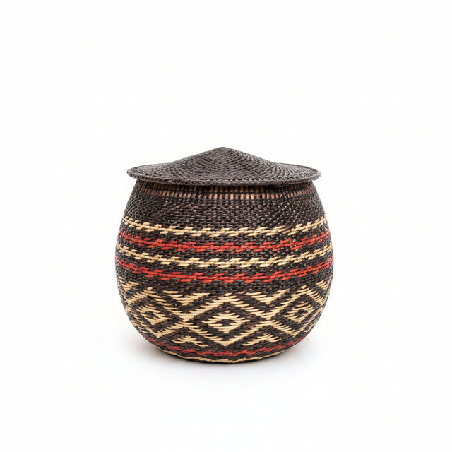 CESTA BANIWA NEGRO/CRUDO/ROJO