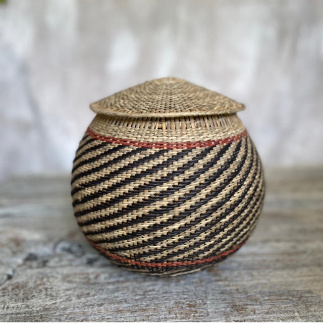 CESTA BANIWA NEGRO/CRUDO/ROJO