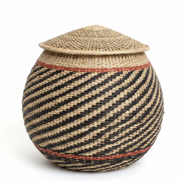 CESTA BANIWA NEGRO/CRUDO/ROJO