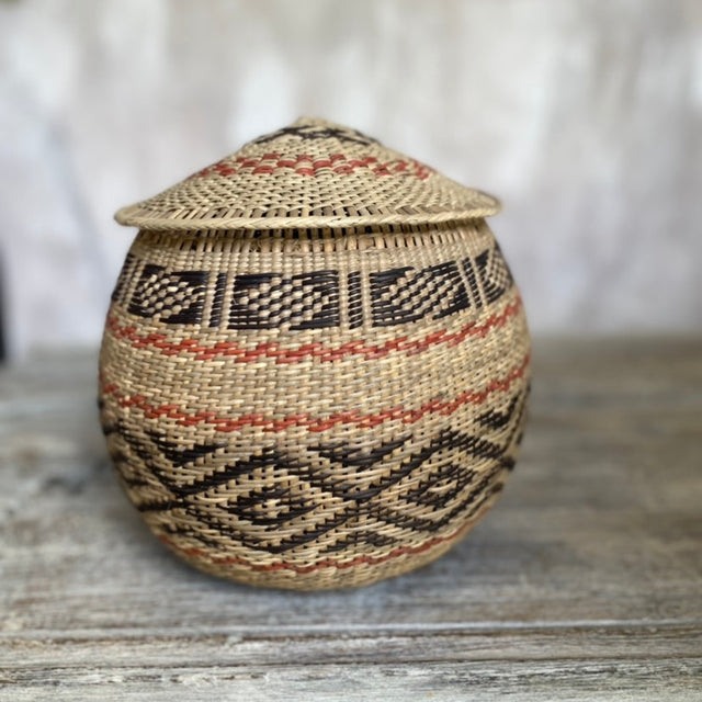 CESTA BANIWA NEGRO/CRUDO/ROJO