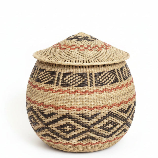 CESTA BANIWA NEGRO/CRUDO/ROJO