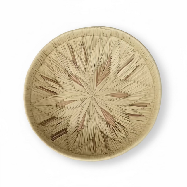 CESTA GUAJIRA FLOR CON DETALLES EN MORADO