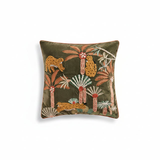 COJÍN PALMERA BORDADO