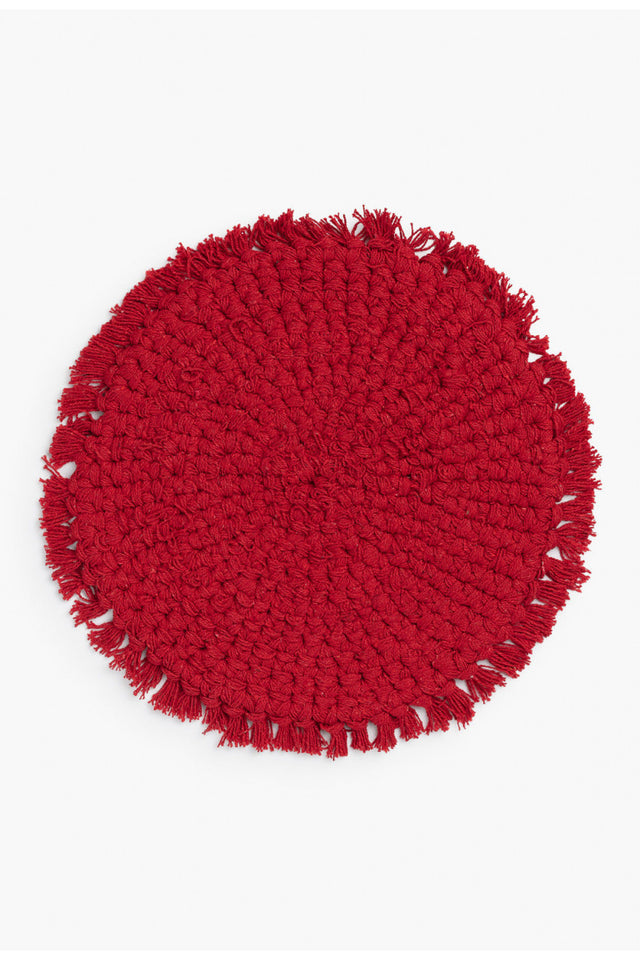INDIVIDUAL REDONDO ROJO