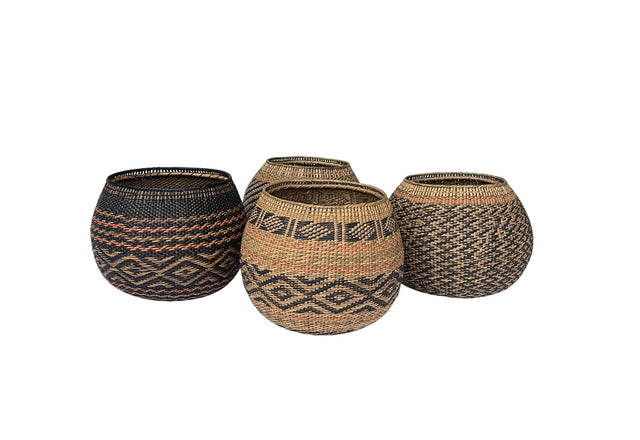 CESTA BANIWA NEGRO/CRUDO/ROJO