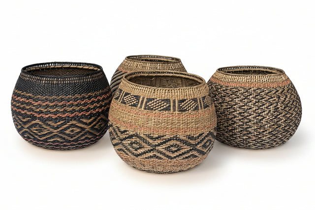 CESTA BANIWA NEGRO/CRUDO/ROJO