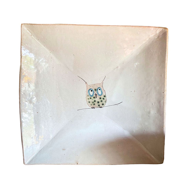 SMALL SQUARE PLATE TRIO OF BIRDS