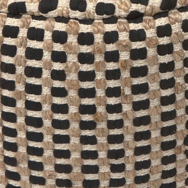 PUFF REDONDO FIESTA YUTE/NEGRO