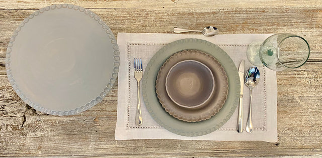 GRAY CERAMIC TOWEL BOWL/ RODRIGUEZ