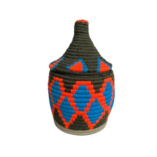 BOMBONERA DECORATIVA DE HILO MULTICOLOR