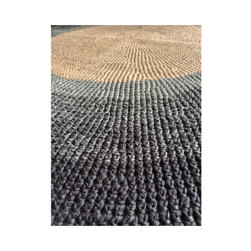 ALFOMBRA DE FIQUE EN DEGRADE  NATURAL A NEGRO