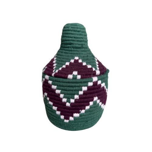 BOMBONERA DECORATIVA DE HILO MULTICOLOR