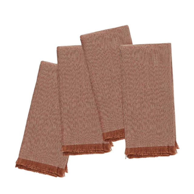 SERVILLETA LAYER TERRACOTA (SET OF 4)