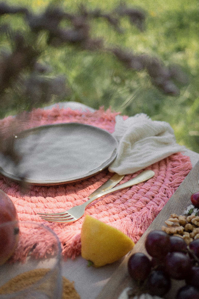 INDIVIDUAL REDONDO ROJO